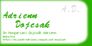 adrienn dojcsak business card